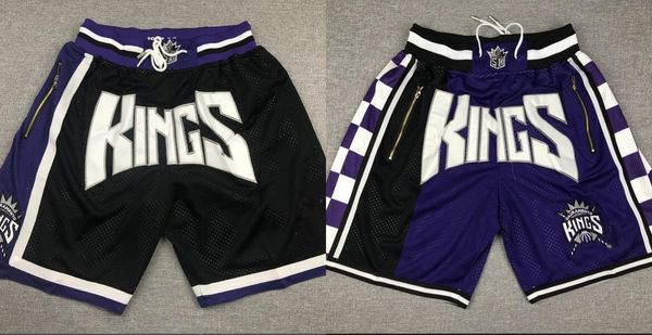 

sacramento kings men just don hardwood basketball shorts, Black