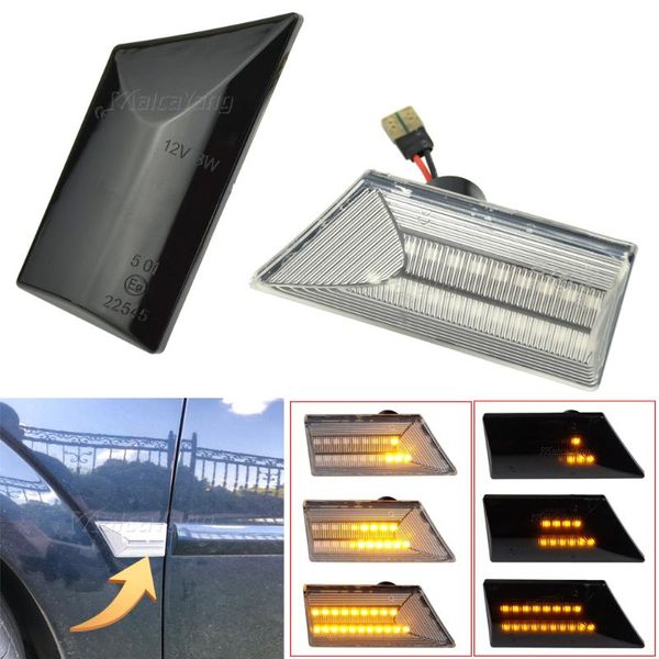 

2pcs led dynamic side marker turn signal light lamp for vectra c signum 2002-2008