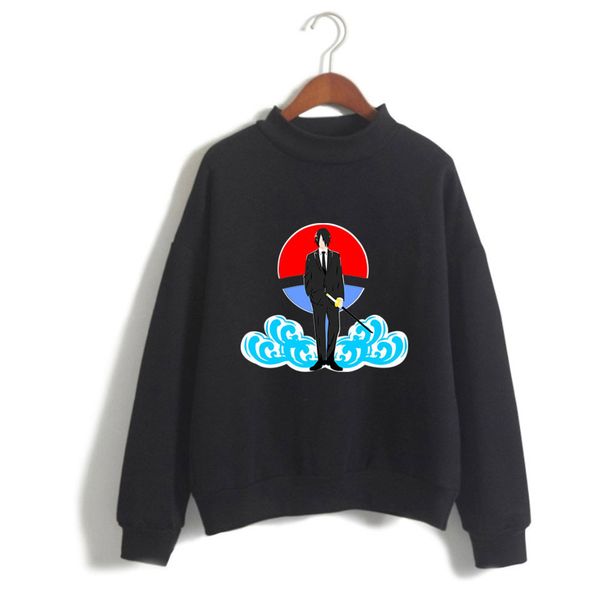

japan anime naruto turtleneck hoodie sweatshirt for teenage boys girls cosplay costume fleece cotton streetwear tracksui c0127, Black