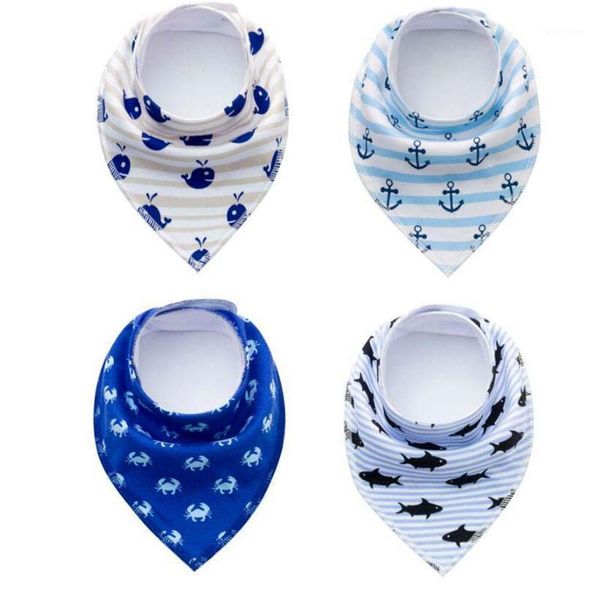 

4pcs/lot baby bandana drool bibs bandana bibs for boys and girls super absorbent drool teething1, Slivery;white
