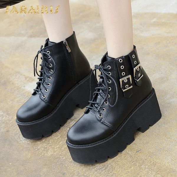 

brand new fashion square heels platform stylish shoes women motorcycles cool ankle boots female footwear booties, Black