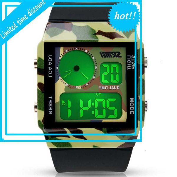 

time beauty multifunctional led fashion lovers electronic men's middle school watch, Slivery;brown