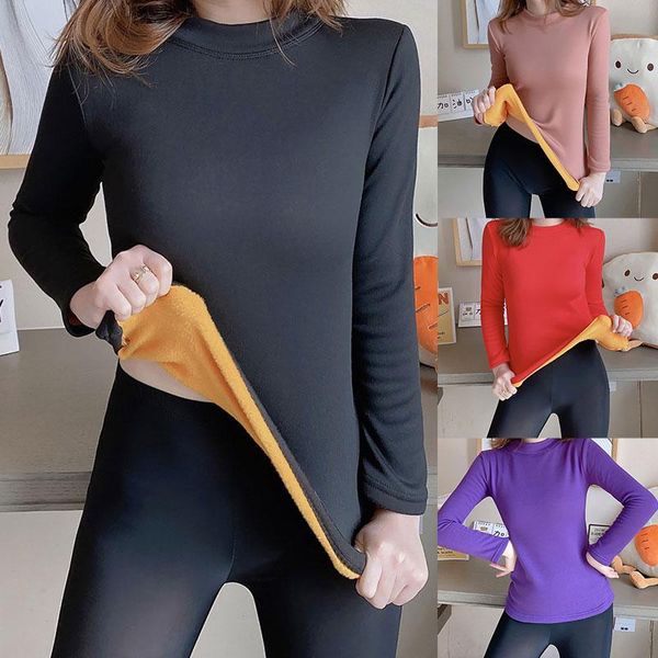 

winter thick warm gold velvet underwear women long sleeve high collar thermal body bodysuit plus size - 2xl, White;black