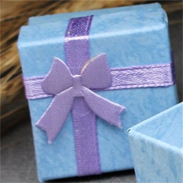 

4x4cm small jewelry ring box present case bowknot decoration organizer first ornament packing boxes necklace portable 0 35mw b2