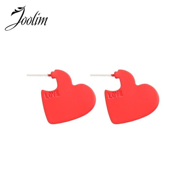 

joolim red black heart hoop earring trendy earring gift women 2020, Golden;silver