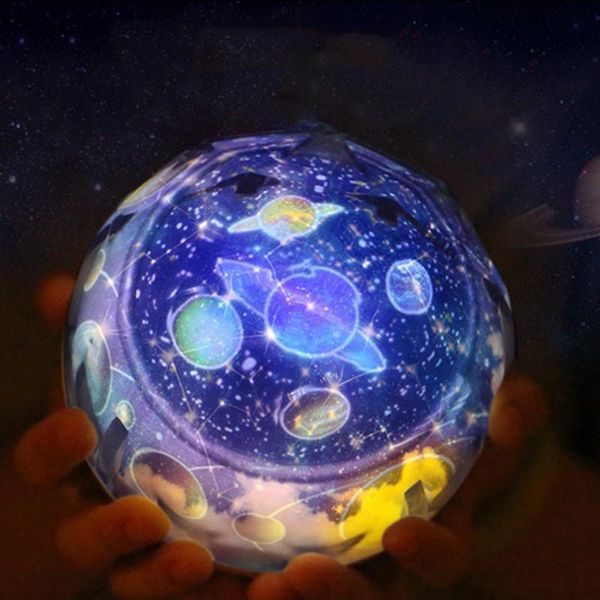 

starry sky projector led night light bluetooth speaker rotating colorful dimmable desk lamp usb power bedroom stylish ball light