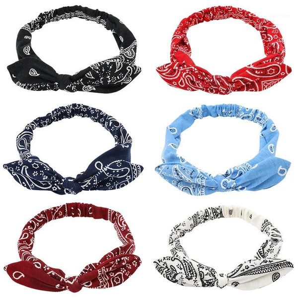 

women's vintage retro turban flower printed hairband elastic ear headgear cute hair accessories, a pack of 61, Slivery;white