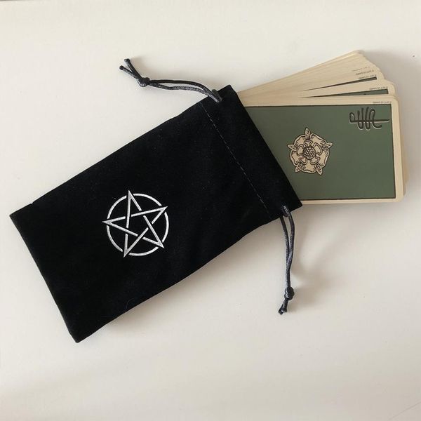

tarot cards storage bag portable drawstring high grade flannel table deck board games playing cards bag container yxlopl dh_niceshop