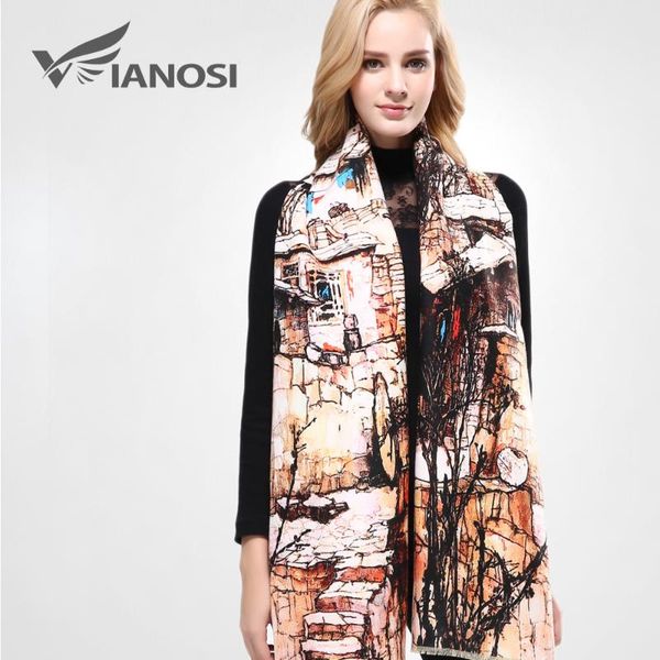 

shawls [vianosi] brand scarf winter women female wool printing shawl quality cashmere studios warm woman wraps va063, Blue;gray