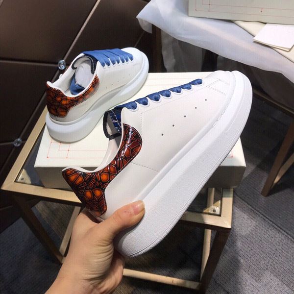 

mens platform shoes womens heightened classic snake skin pattern stroke leather fashion sneakers shoes trendy flat designer casual shoes, Black