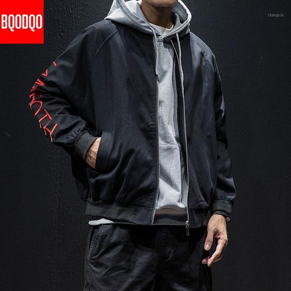

cotton bomber jackets men autumn spring streetwear jacket coats fashion hip hop japanese korean men's designer clothes1, Black;brown