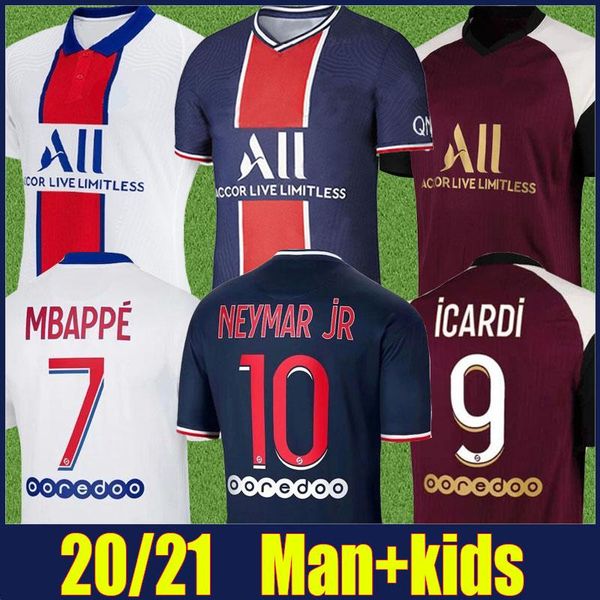 

2020/21 тайские футболки mbappe icard draxler maillots de футбольные рубашки neymar jr icardi men enfantsds футбол футбольная рубашка, Black;yellow