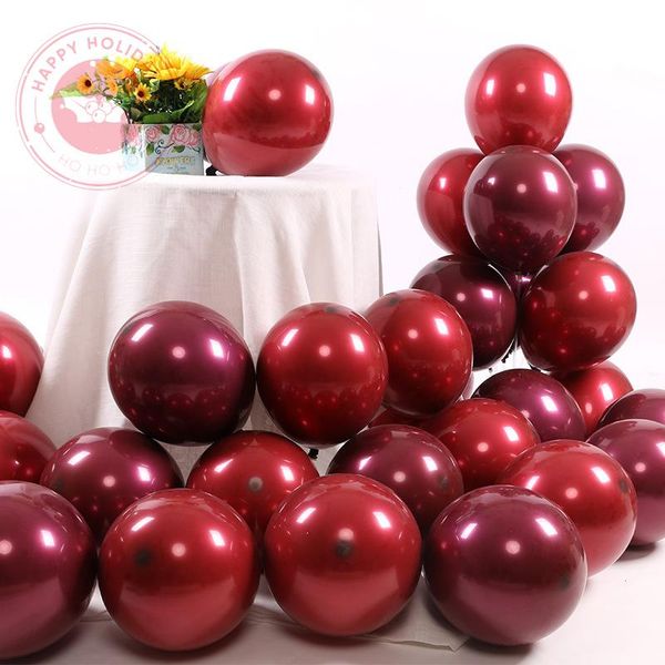 

party decoration 4.4g 10inch cherry purple balloon double latex balloons xiangnai red romantic room deco with metal