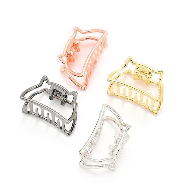 

2020 новое поступление краб для волос металлический сплав золотые волосы коготь клипы геометрические выдолбленные уходные зажимы для волос д, Blue