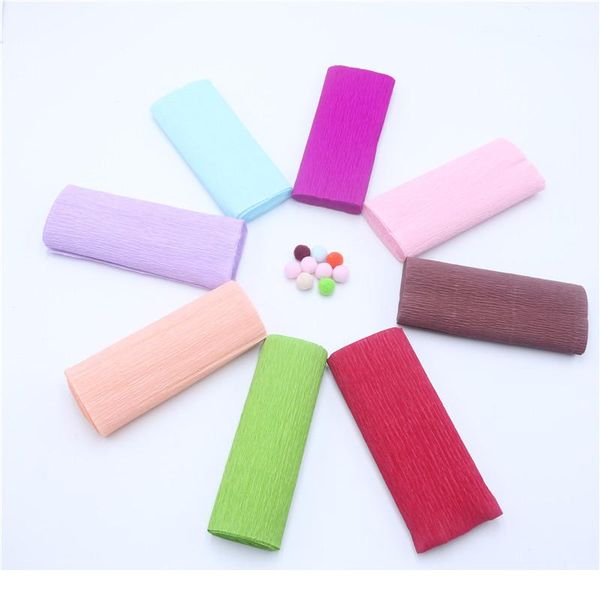 

15 * 250 см многоцветные морщины бумажные рулоны creping paper streamers diy цветочная декатровка romc свадебная вечеринка de sqcoaq