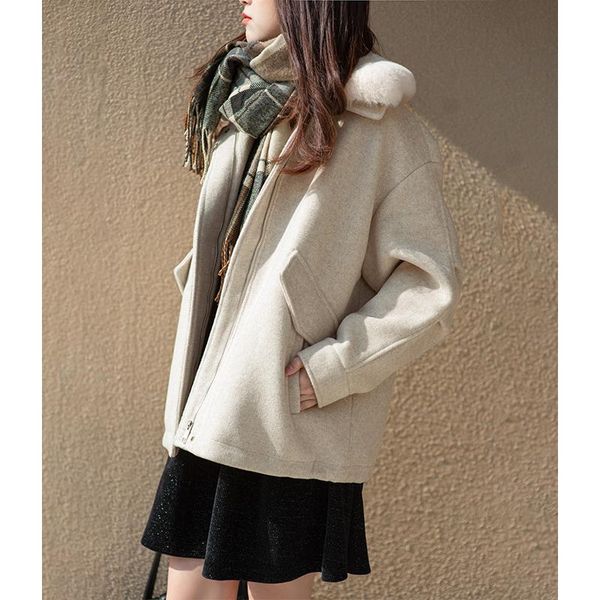 

mishow 2021 winter wool coats for women mx20d9855, Black