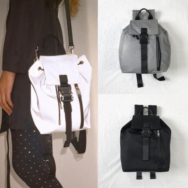 

20ss Latest 3M Reflective ALYX Backpack Men Women High Quality Fashion Metal Button Functional ALYX Bag