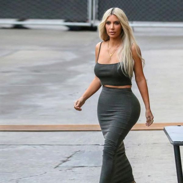 

good stretch two piece set summer gray fitness a line tight skirts women strapless camis cute tank soft clothes