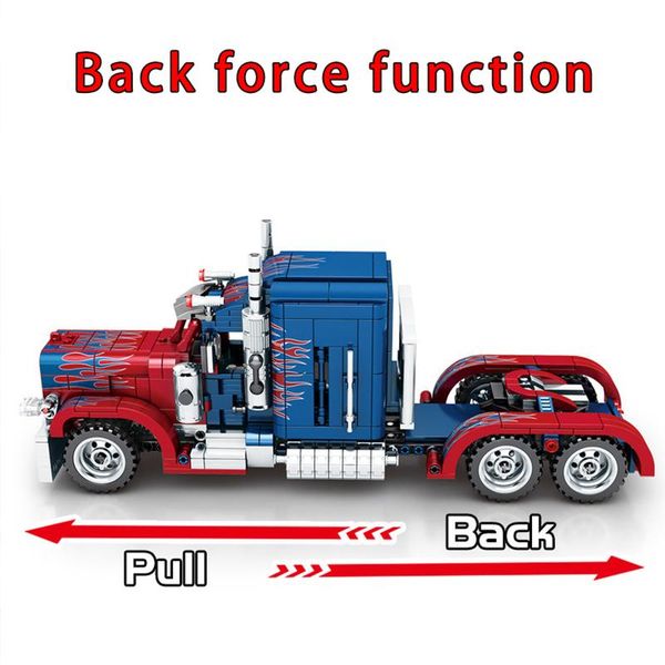 

sembo 849pcs city оттяните heavy контейнеровоз technic строительных блоки кирпич классических автомобилей дети строительство игрушка подарки