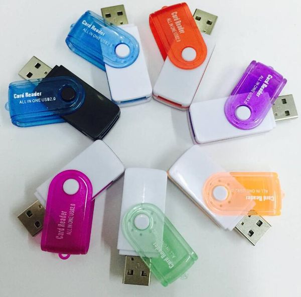 

all in one usb 2.0 memory card reader connecting for micro sd mmctf m2 memory stick ms duo rs-mmc