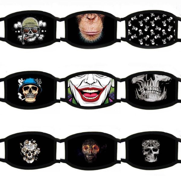 

skull masks cosplay fashion reusable sports face flag designer cotton dust digital halloween mask