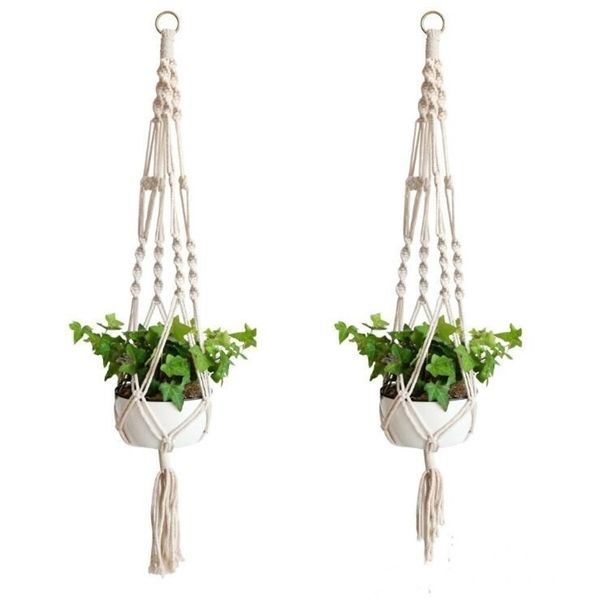

hangers macrame pots holder rope wall planter hanging plant holders indoor flowerpot basket lifting dha560
