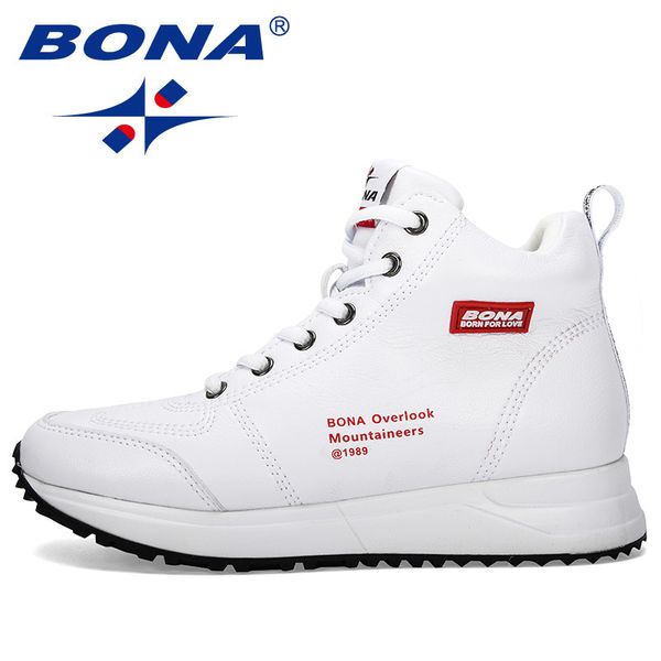 

bona new designers short plush boots women outdoor leisure sneakers ladies thick bottom women's vulcanize shoes comfortable 201021, Black