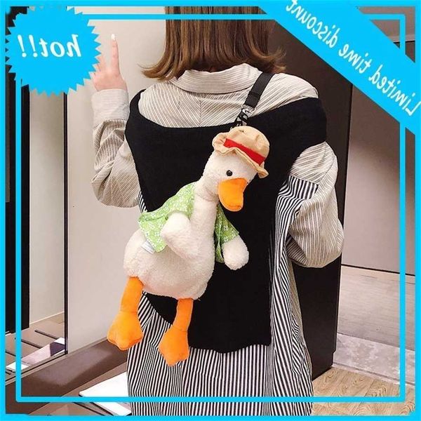

cute refueling duck net red plush toy duckling doll bag for girls