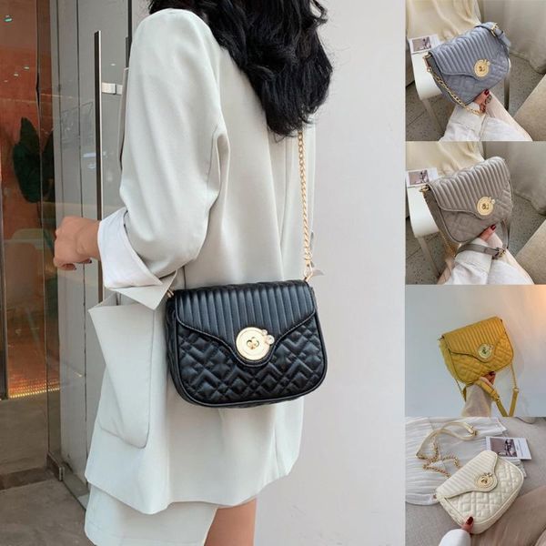 

2021women handbag leather pure color crossbody bag hasp bag shoulder hand ladies crossbody bags female