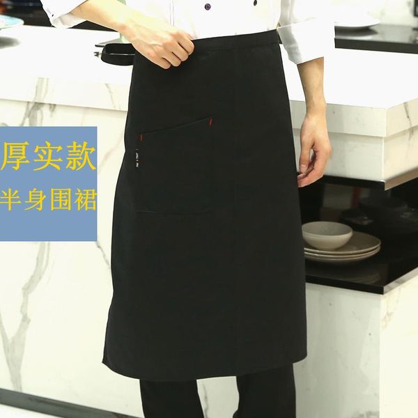 

chef black apron men bust cafe restaurant waitress overalls long apron custom
