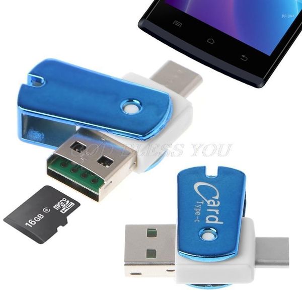 

hubs usb 3.1 type c usbc to micro sd tf card reader adapter for pc cellphon drop 1