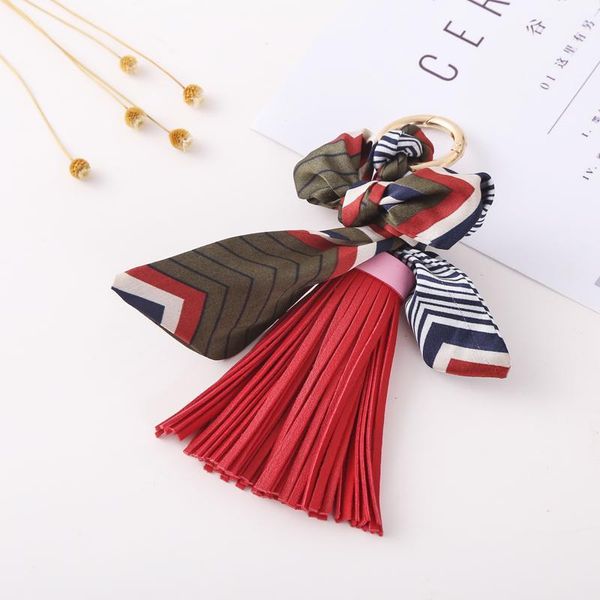 

12pcs dozen whole scarves key holder bowknot exquisite decoration pu leather tassels keychains women bag eh810c h jllkrt, Slivery;golden