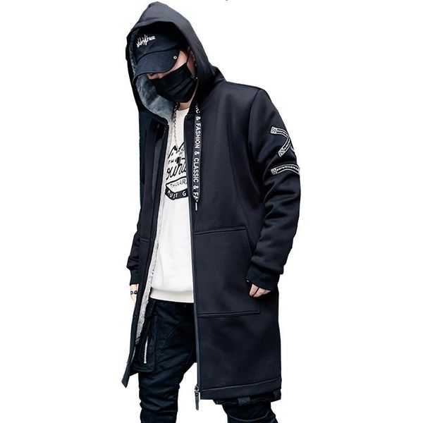 

men's winter jacket long hooded slim fashion casual thick warm jacket splicing men's plus size 5xl clothing, Black;brown