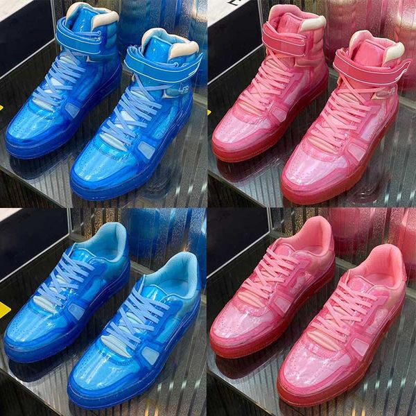 

2021ss black men transparent 3d three-dimensional high-shoes men 408 sneakers mens luxury sneakers mens casual shoes non-slip sole