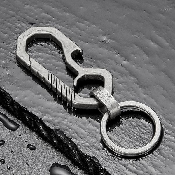 

titanium keychain car key ring hanging buckle lightness custom lettering bottle opener for man male creativity gift wholesale1, Silver