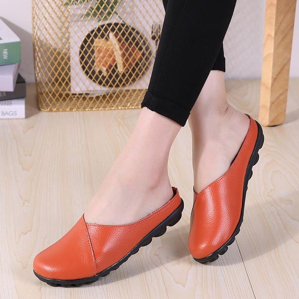 

aardimi summer women slippers genuine leather women slides flat shoes genuine leather solid female flip flops, Black