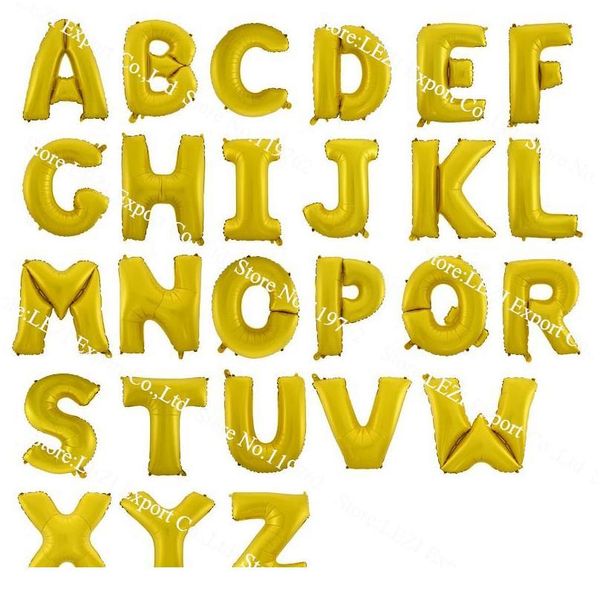

40 inches gold silver pink blue letter foil balloons baby birthday party banner wedding decoration supplies large helium jllipw