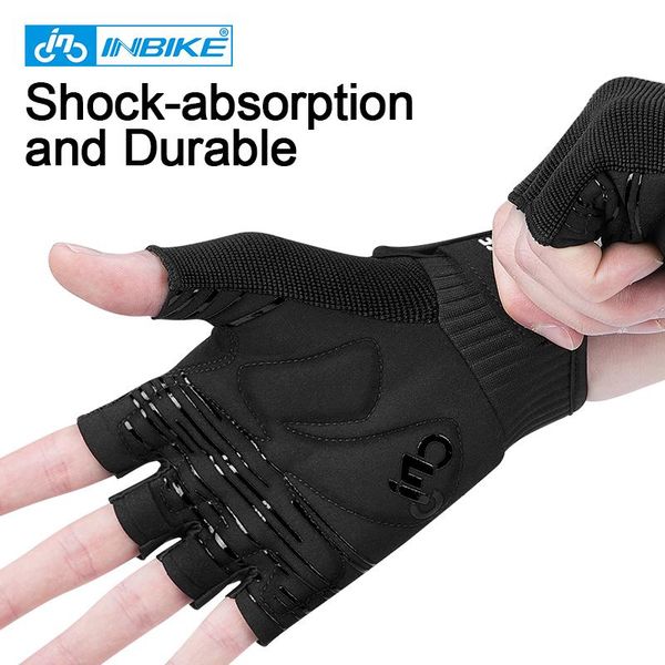 

inbike половина finger перчатки велоспорт анти пот мужчины женщины дышащий спортивные перчатки mtb велосипед перчатки jllniw nana_home, Black