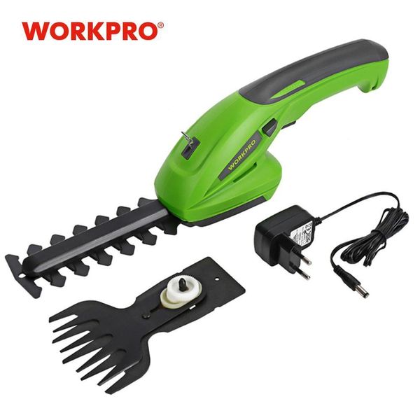 WORKPRO 2-in-1-Elektroschneider, 7,2 V Lithium-Ionen-Akku-Heckenschere, wiederaufladbarer Trimmer für Heckengrasschere T200115