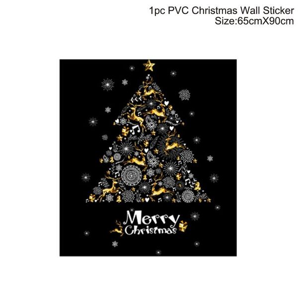 

2020 merry christmas wall stickers window glass christmas decorations for home decor festival wall decals santa murals new year bbywnm