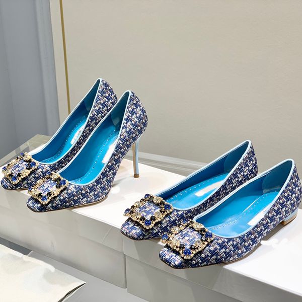 

womens dress shoes luxury designer square head color diamond buckle genuine leather 1.5cm flat heel ladies loafers office career heeled pump, Black