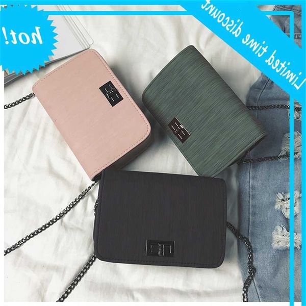 

cloth pattern new korean versatile back chain small square lock single shoulder messenger women's bag