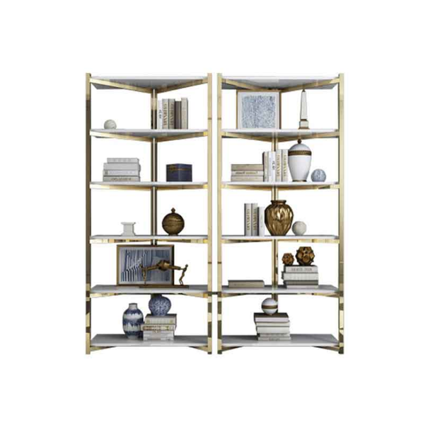 

hooks & rails light luxury metal bookshelf floor shelf modern simple iron nordic study living room