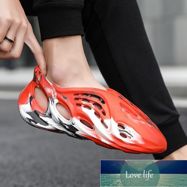 

summer large size camouflage hole shoes men's hollow sandals couple trend roman beach shoes, Black