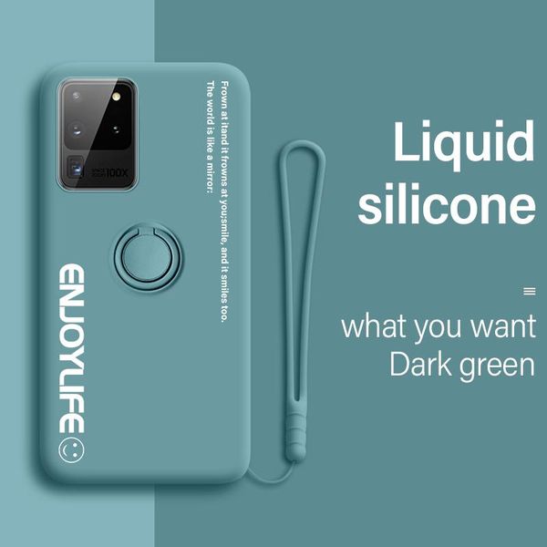 

ультра-тонкий силиконовый магнитный держатель телефона чехол для samsung galaxy s20 s10 e s9 s8 примечание 20 10 9 plus симпатичные кольцо к