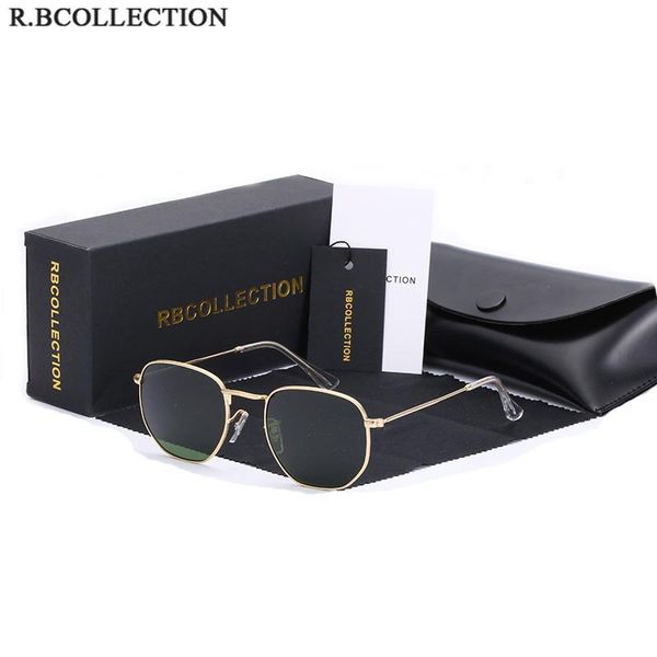 

sunglasses r.bcollection brand hexagonal glass women men uv400 fashion female sun glasses mirror summer sunglass rays 3548, White;black