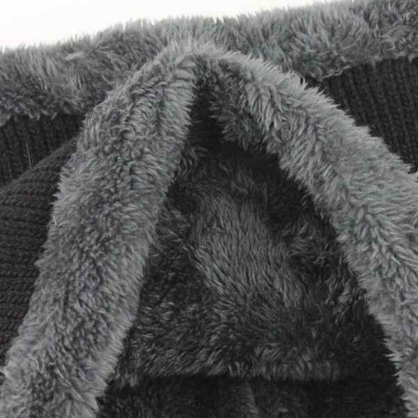 

flb] зимние шапочки мужчины шарф вязаные шапки шапки маска gorras капот теплые мешковатые зимние шляпы для мужчин женские чекуляные шапочки, Black;white