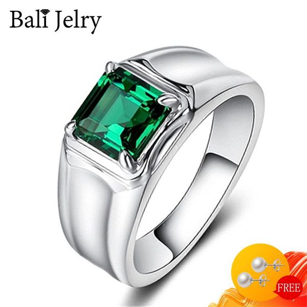 

cluster rings balijelry men ring 925 silver jewelry with emerald sapphire ruby gemstone open for wedding engagement party accessories, Golden;silver