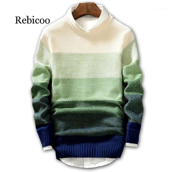 

men's sweater 2020 new spring autumn fashion casual sweater o-neck slim fit knitting men pullover long sleeve coat1, White;black