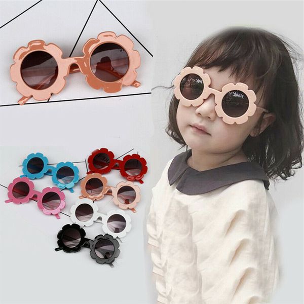 

boys sunglasses flower round newgirls kids children glasses baby plastic eyewear